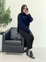 ست دو تکه بافت و سارافون کد 5513 - تصویر 4