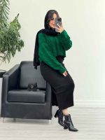 ست دو تکه بافت و سارافون کد 5513 - تصویر 13