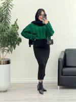 ست دو تکه بافت و سارافون کد 5513 - تصویر 2