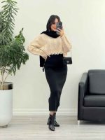 ست دو تکه بافت و سارافون کد 5513 - تصویر 26