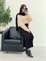 ست دو تکه بافت و سارافون کد 5513 - تصویر 24