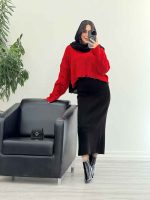 ست دو تکه بافت و سارافون کد 5513 - تصویر 8