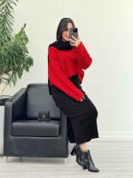 ست دو تکه بافت و سارافون کد 5513 - تصویر 20