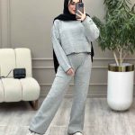 ست بافت و شلوار پونه کد 5911
