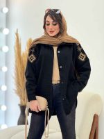 مانتو جین سرشانه گلدوزی کد 5871 - تصویر 2
