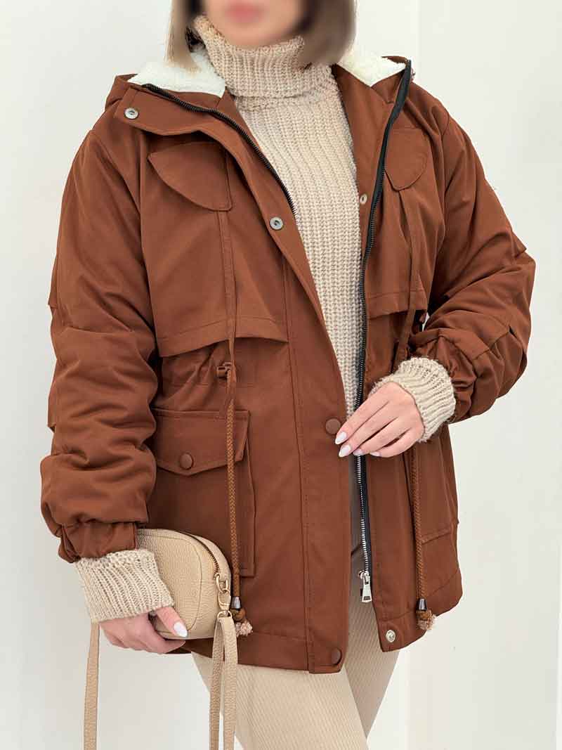 کاپشن دو جیب پاکتی پشت ژیله کد 5886 کاپشن دو جیب پاکتی پشت ژیله کد 5886