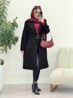 بارانی جین ترکیبی دو جیب کد 5503 - تصویر 4