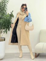 بارانی جین ترکیبی دو جیب کد 5503 - تصویر 6