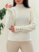 بافت سرشانه چین آستین دکمه کد 5927 - تصویر 13