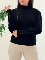 بافت سرشانه چین آستین دکمه کد 5927 - تصویر 3