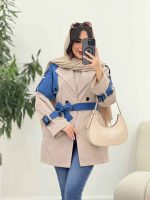 بارانی ژیله ترکیبی سرشانه پاگن کد 5918 - تصویر 18
