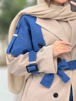 بارانی ژیله ترکیبی سرشانه پاگن کد 5918 - تصویر 15