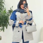 بارانی ژیله ترکیبی سرشانه پاگن کد 5918