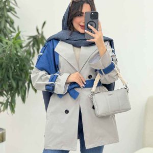 بارانی ژیله ترکیبی سرشانه پاگن کد 5918
