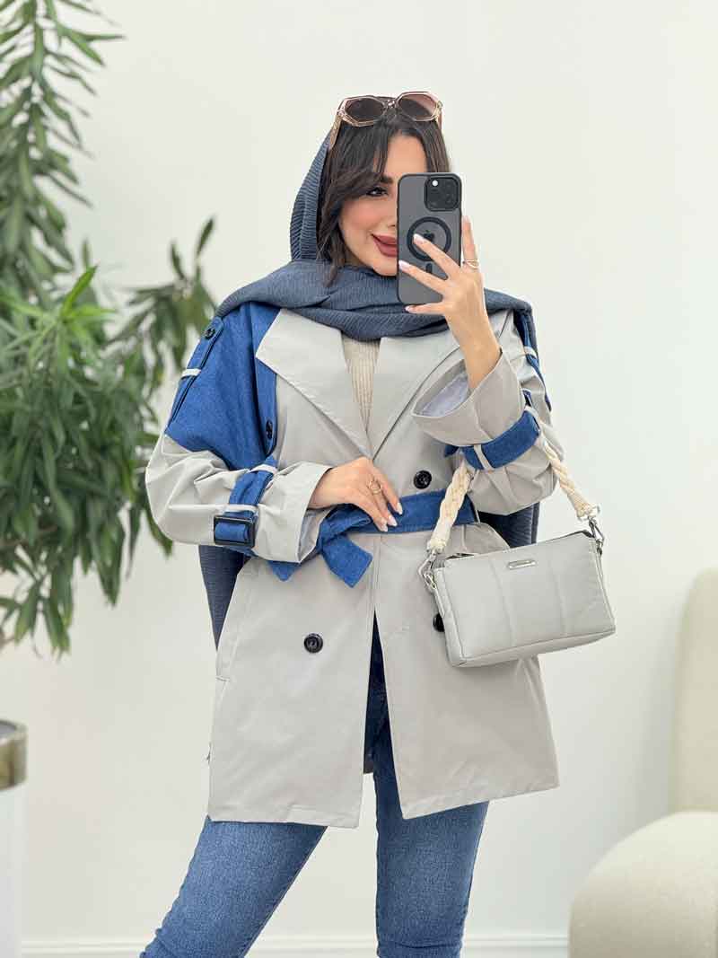 بارانی ژیله ترکیبی سرشانه پاگن کد 5918 بارانی ژیله ترکیبی سرشانه پاگن کد 5918