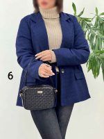 کت طرح دار تک دکمه آرشیدا کد 5899 - تصویر 4