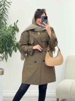 بارانی ژیله پرچ دار کد 5920 - تصویر 8