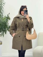 بارانی ژیله پرچ دار کد 5920 - تصویر 9
