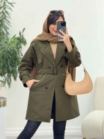 بارانی ژیله پرچ دار کد 5920 - تصویر 14