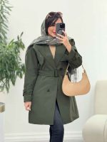 بارانی ژیله پرچ دار کد 5920 - تصویر 4