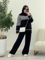ست بافت و شلوار ماهلین کد 5948 - تصویر 2