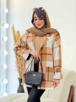 پالتو چهارخونه دو جیب کاملیا کد 5949 - تصویر 10