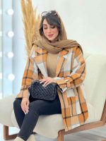 پالتو چهارخونه دو جیب کاملیا کد 5949 - تصویر 5