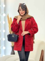 پالتو چهارخونه دو جیب کاملیا کد 5949 - تصویر 6