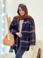 پالتو چهارخونه دو جیب کاملیا کد 5949 - تصویر 16