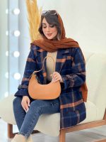 پالتو چهارخونه دو جیب کاملیا کد 5949 - تصویر 3