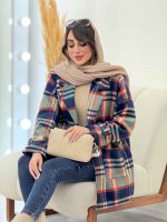 پالتو چهارخونه دو جیب کاملیا کد 5949 - تصویر 11