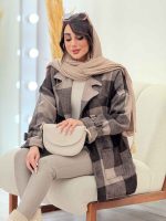 پالتو چهارخونه دو جیب کاملیا کد 5949 - تصویر 22