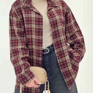 شومیز چهارخونه پایین هلال کد 5630
