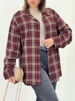 شومیز چهارخونه پایین هلال کد 5630 - تصویر 6