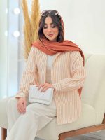 شومیز راه راه تک جیب کد 6089 - تصویر 21