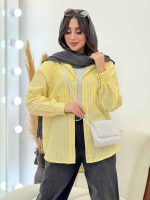 شومیز راه راه تک جیب کد 6089 - تصویر 24