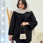 مانتو مازراتی آستین مروارید کد 6106