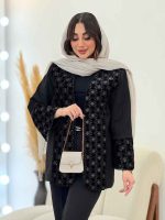 مانتو مازراتی آستین مروارید کد 6106 - تصویر 2