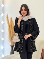 مانتو مازراتی پولک دوزی خورشید کد 6107 - تصویر 2
