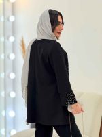مانتو مازراتی پولک دوزی خورشید کد 6107 - تصویر 4