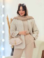 مانتو مغزی دوزی طرح لوزی کد6103 - تصویر 4