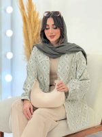مانتو مغزی دوزی طرح لوزی کد6103 - تصویر 16