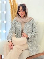 مانتو مغزی دوزی طرح لوزی کد6103 - تصویر 9