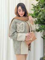 مانتو جلو باز طرح پروانه کد 6119 - تصویر 3