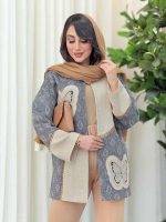 مانتو جلو باز طرح پروانه کد 6119 - تصویر 16
