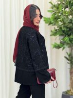 مانتو پولک دوزی بهار کد 6140 - تصویر 6
