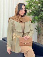 مانتو آستین سه دکمه گیتا کد 6138 - تصویر 13