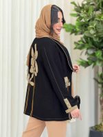 مانتو آستین سه دکمه گیتا کد 6138 - تصویر 17