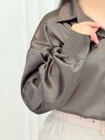 شومیز ساتن آستین پاگن کد 6118 - تصویر 22