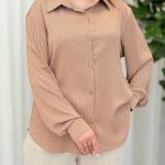 مانتو آستین پیله رها کد 6145